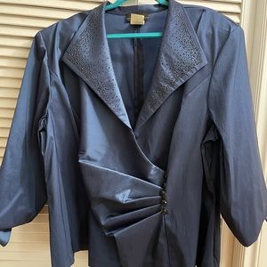 Blue formal top. EUC.